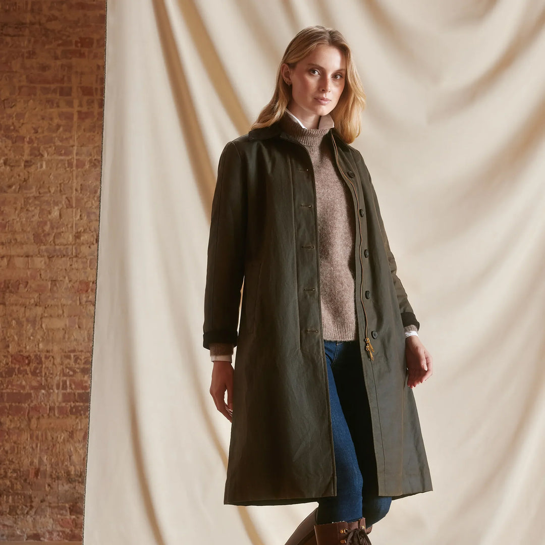 Fairfax & Favor Ladies The Edith Wax Longline Coat