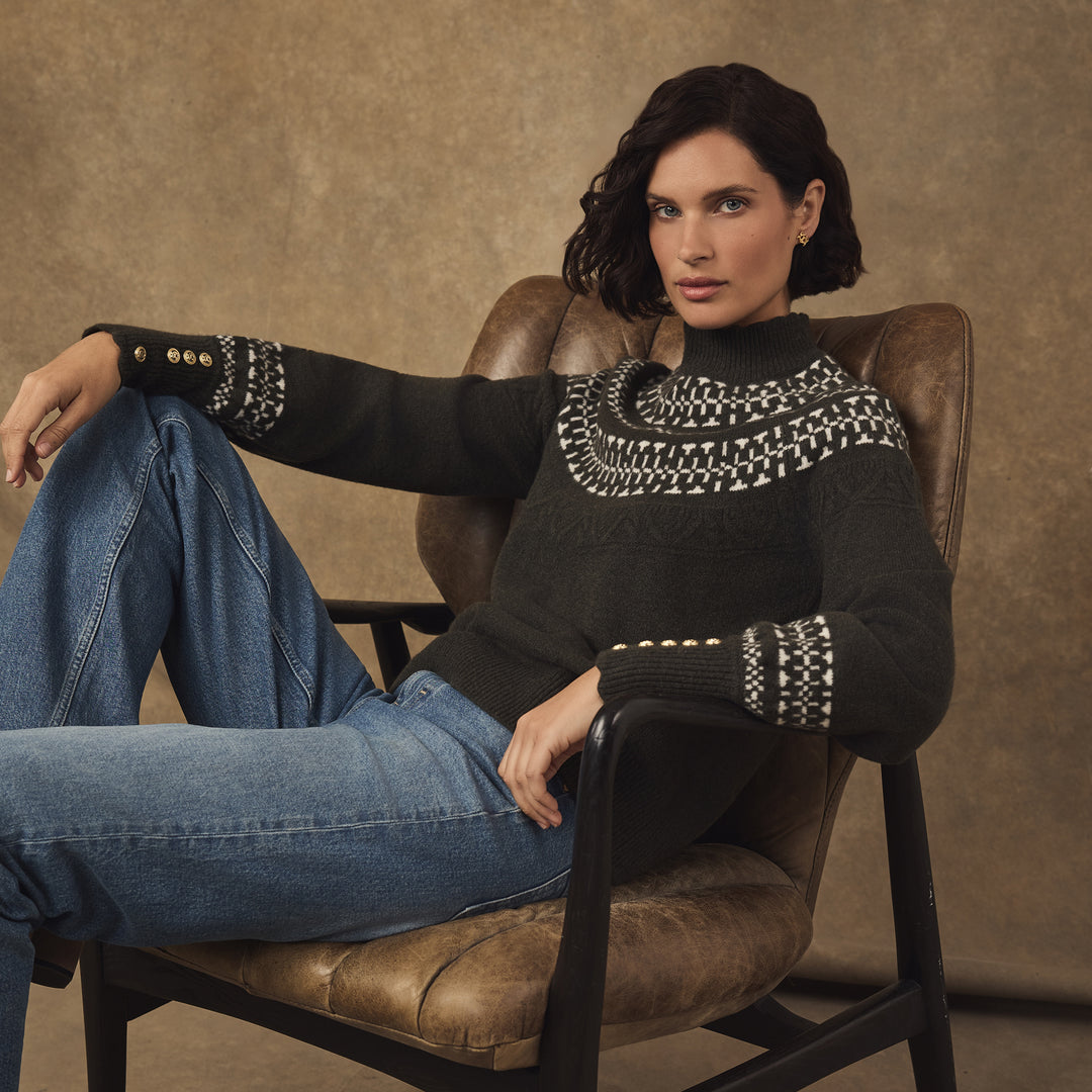 Holland Cooper Ladies Elodie Roll Neck Knit