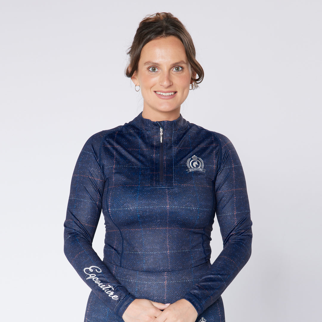 Eqcouture Ladies Tweed Long Sleeve Base Layer