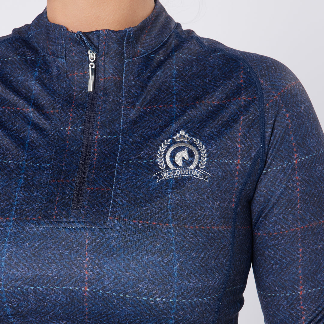 Eqcouture Ladies Tweed Long Sleeve Base Layer