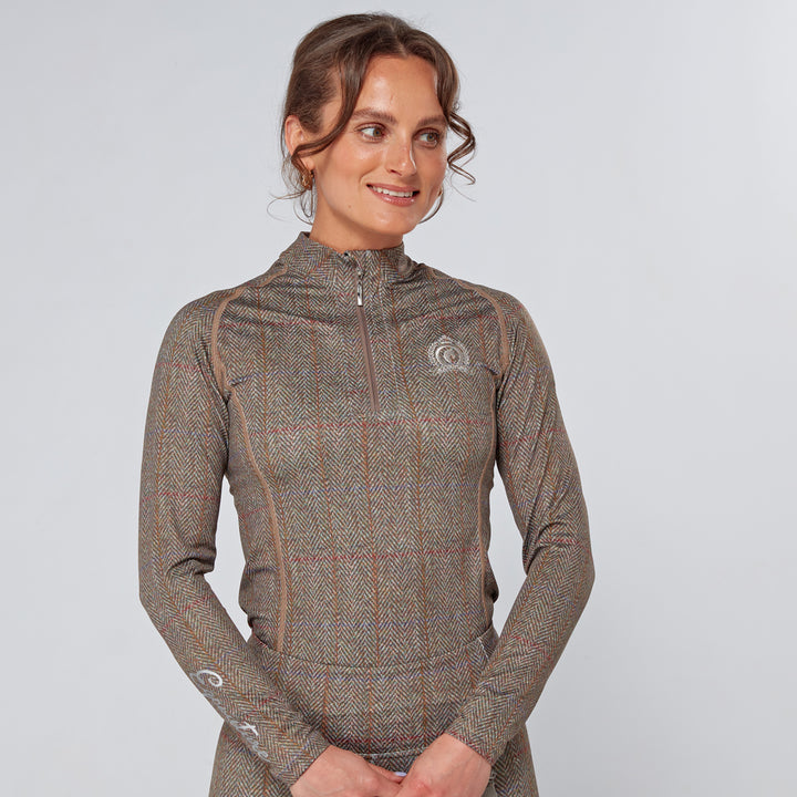 Eqcouture Ladies Tweed Long Sleeve Base Layer