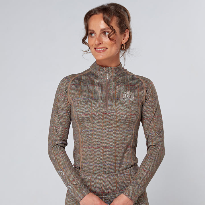 Eqcouture Ladies Tweed Long Sleeve Base Layer