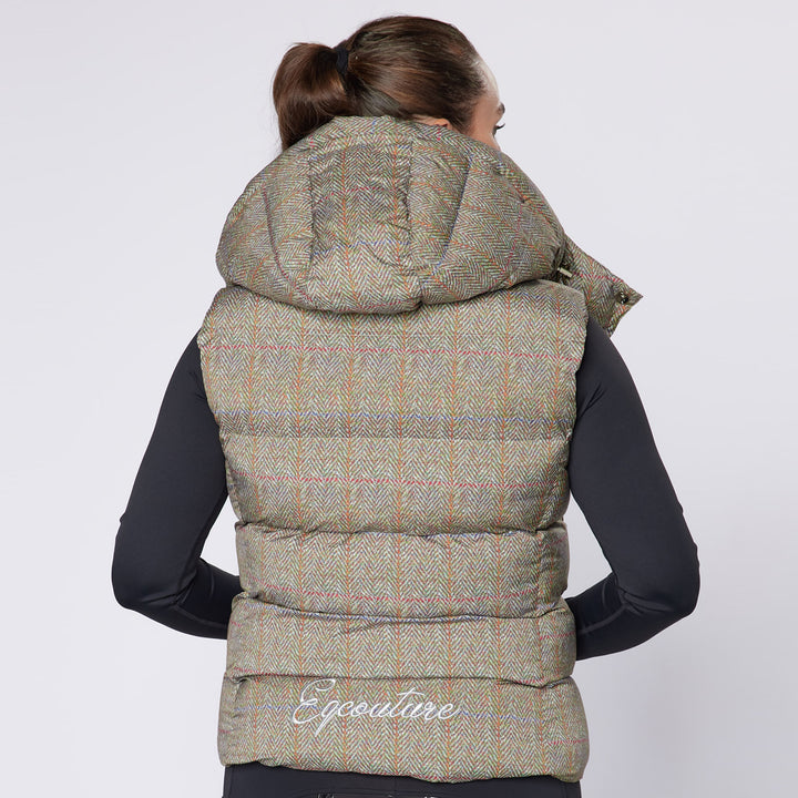 Eqcouture Ladies Tweed Puffer Gilet