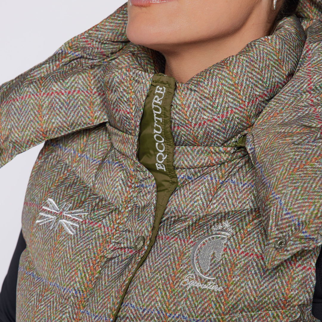 Eqcouture Ladies Tweed Puffer Gilet
