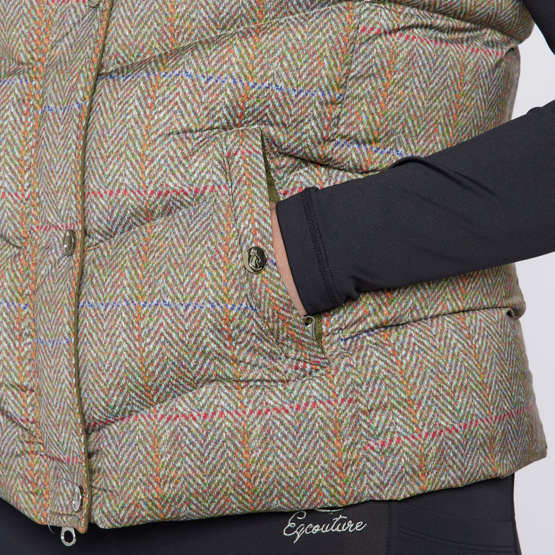 Eqcouture Ladies Tweed Puffer Gilet