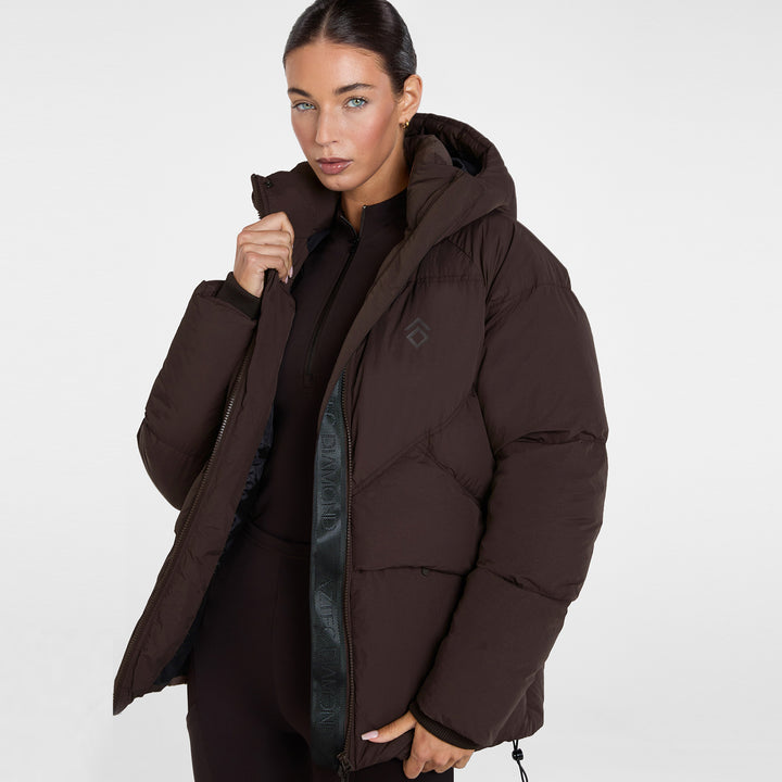 Aztec Diamond Ladies Matte Puffer Coat