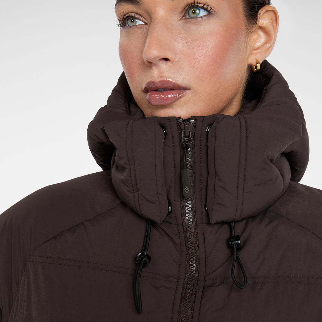 Aztec Diamond Ladies Matte Puffer Coat