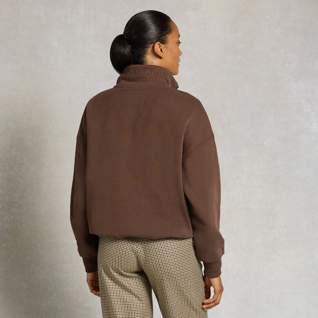 Holland Cooper Ladies Essential Relaxed Quarter Zip Sweat