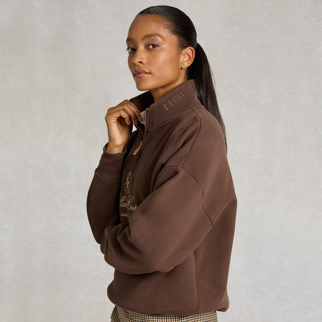 Holland Cooper Ladies Essential Relaxed Quarter Zip Sweat