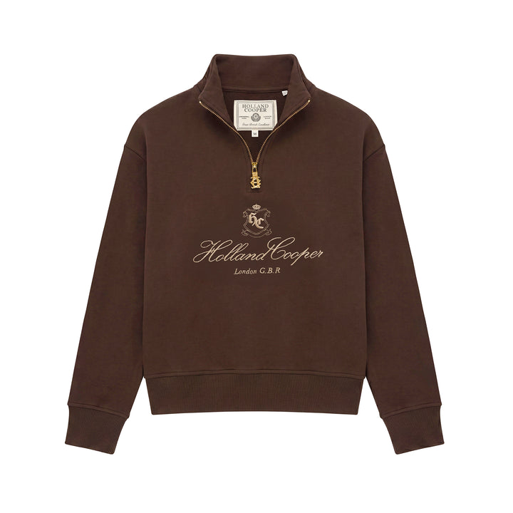 Holland Cooper Ladies Essential Relaxed Quarter Zip Sweat