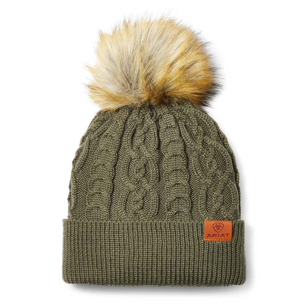 The Ariat Ladies Norfolk Beanie in Light Green#Light Green