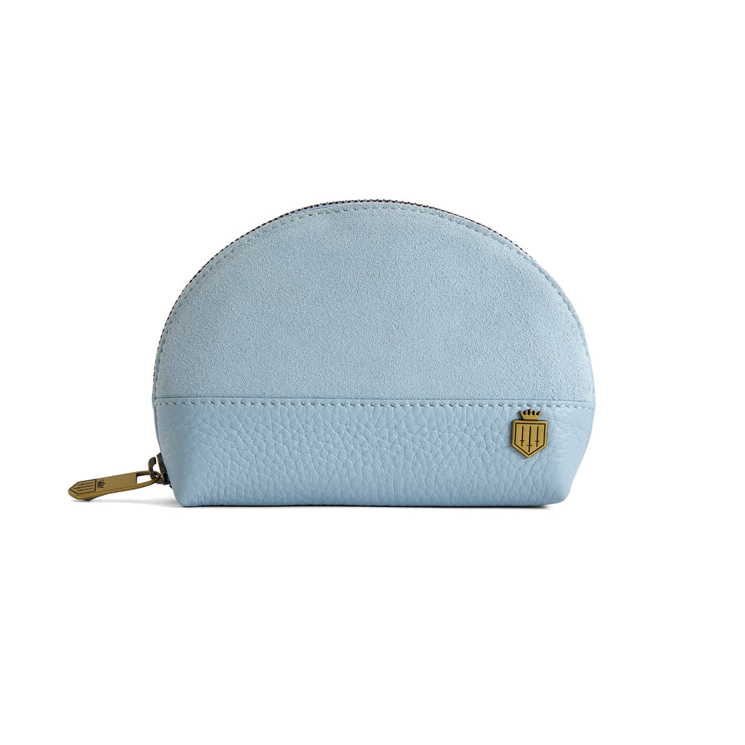 Fairfax & Favor Chiltern Coin Purse - Sky Blue Suede