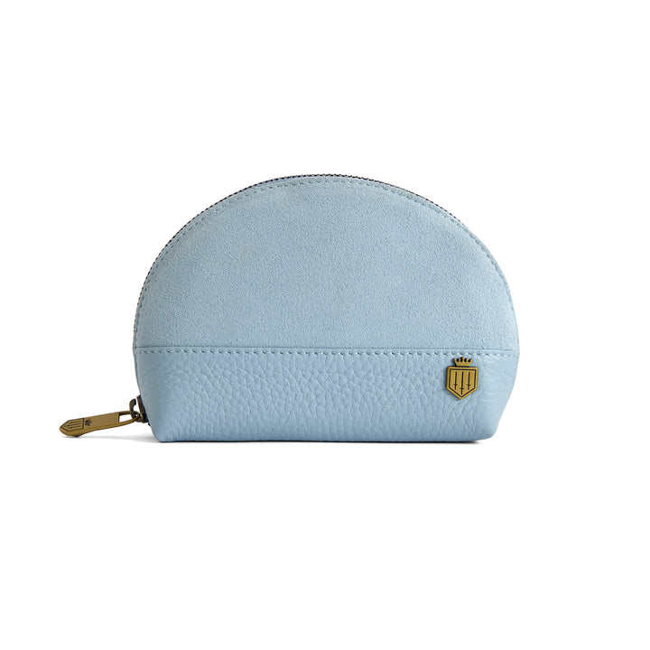 Fairfax & Favor Chiltern Coin Purse - Sky Blue Suede