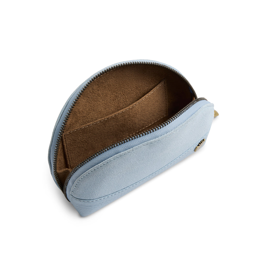 Fairfax & Favor Chiltern Coin Purse - Sky Blue Suede