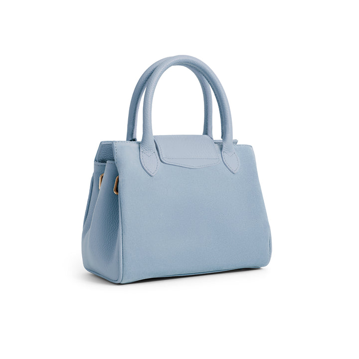 Fairfax & Favor Mini Windsor Handbag - Sky Blue Suede