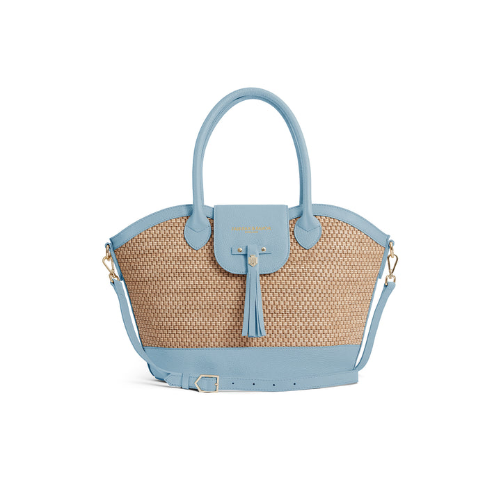 Fairfax & Favor Stockist Exclusive Windsor Basket Bag - Sky Blue