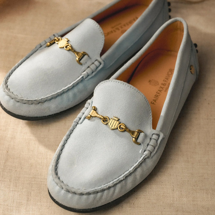 Fairfax & Favor Ladies Trinity Driver - Sky Blue Suede