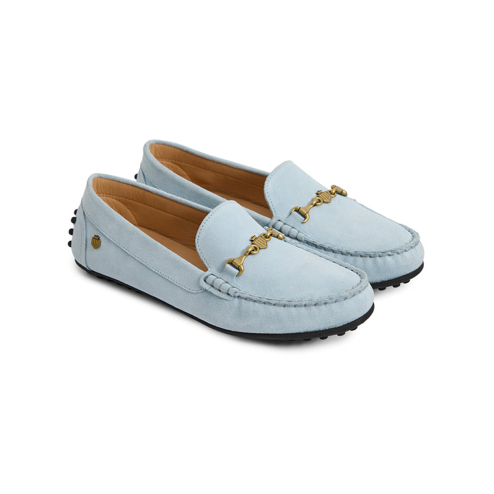 Fairfax & Favor Ladies Trinity Driver - Sky Blue Suede