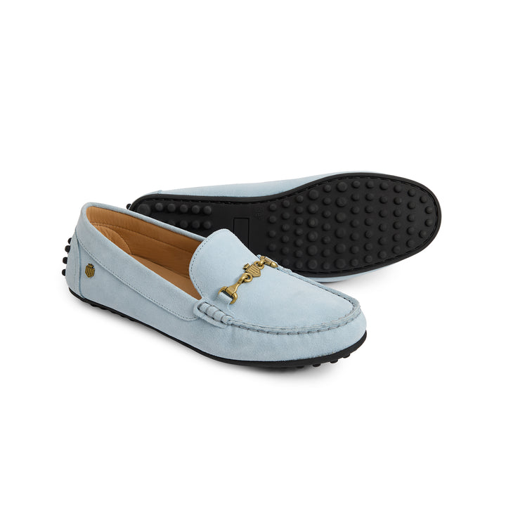 Fairfax & Favor Ladies Trinity Driver - Sky Blue Suede