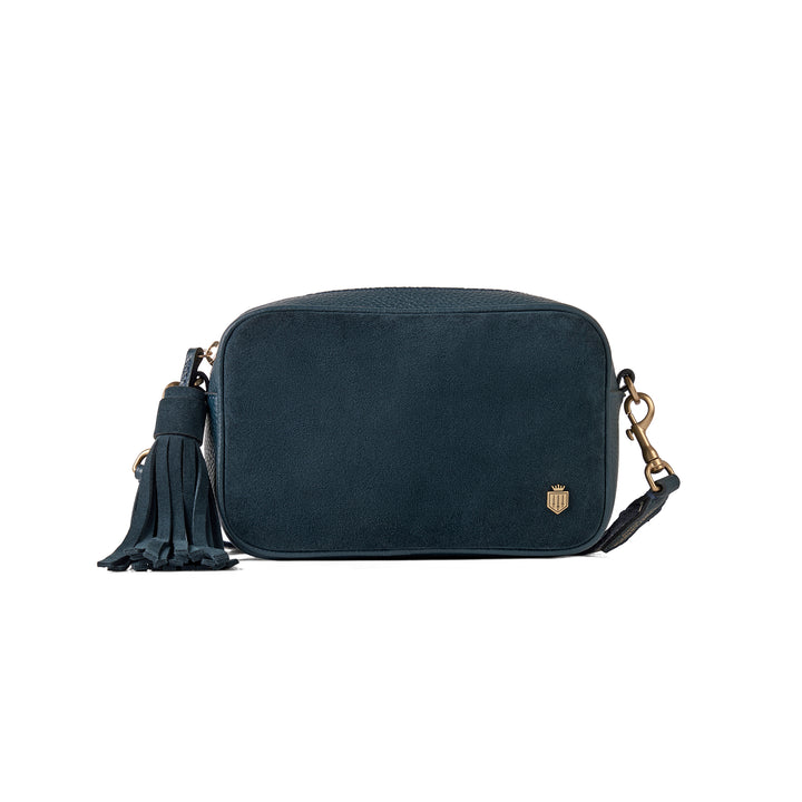 Fairfax & Favor Farnham Cross Body Bag - Teal Suede