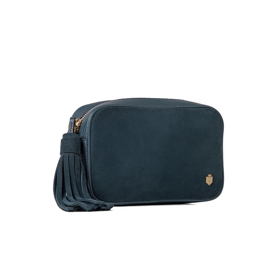 Fairfax & Favor Farnham Cross Body Bag - Teal Suede