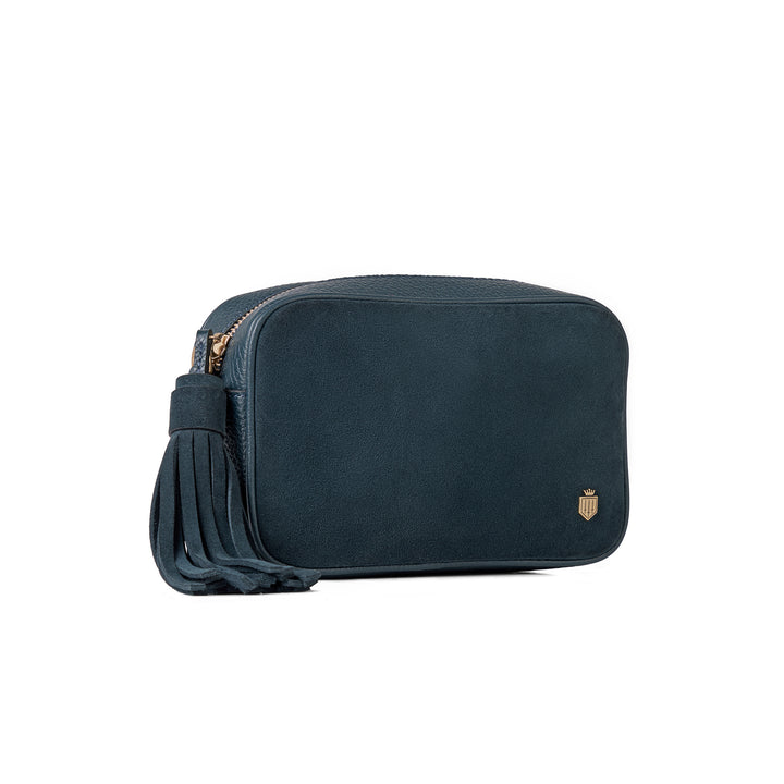 Fairfax & Favor Farnham Cross Body Bag - Teal Suede