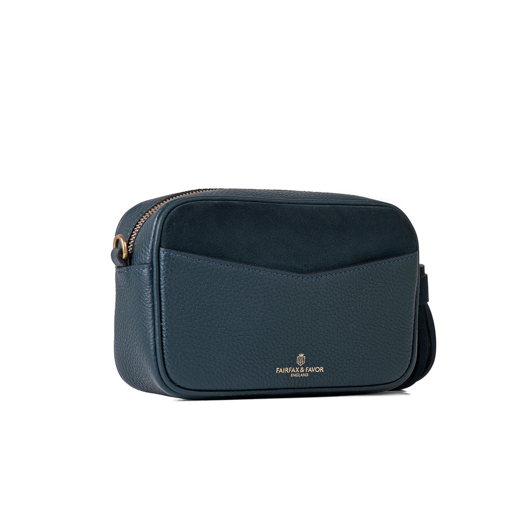 Fairfax & Favor Farnham Cross Body Bag - Teal Suede
