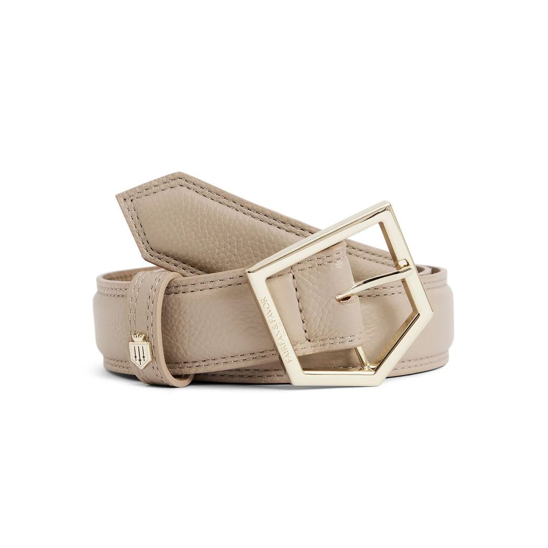 Fairfax & Favor Ladies Limited Edition Stone Leather Felbrigg Belt