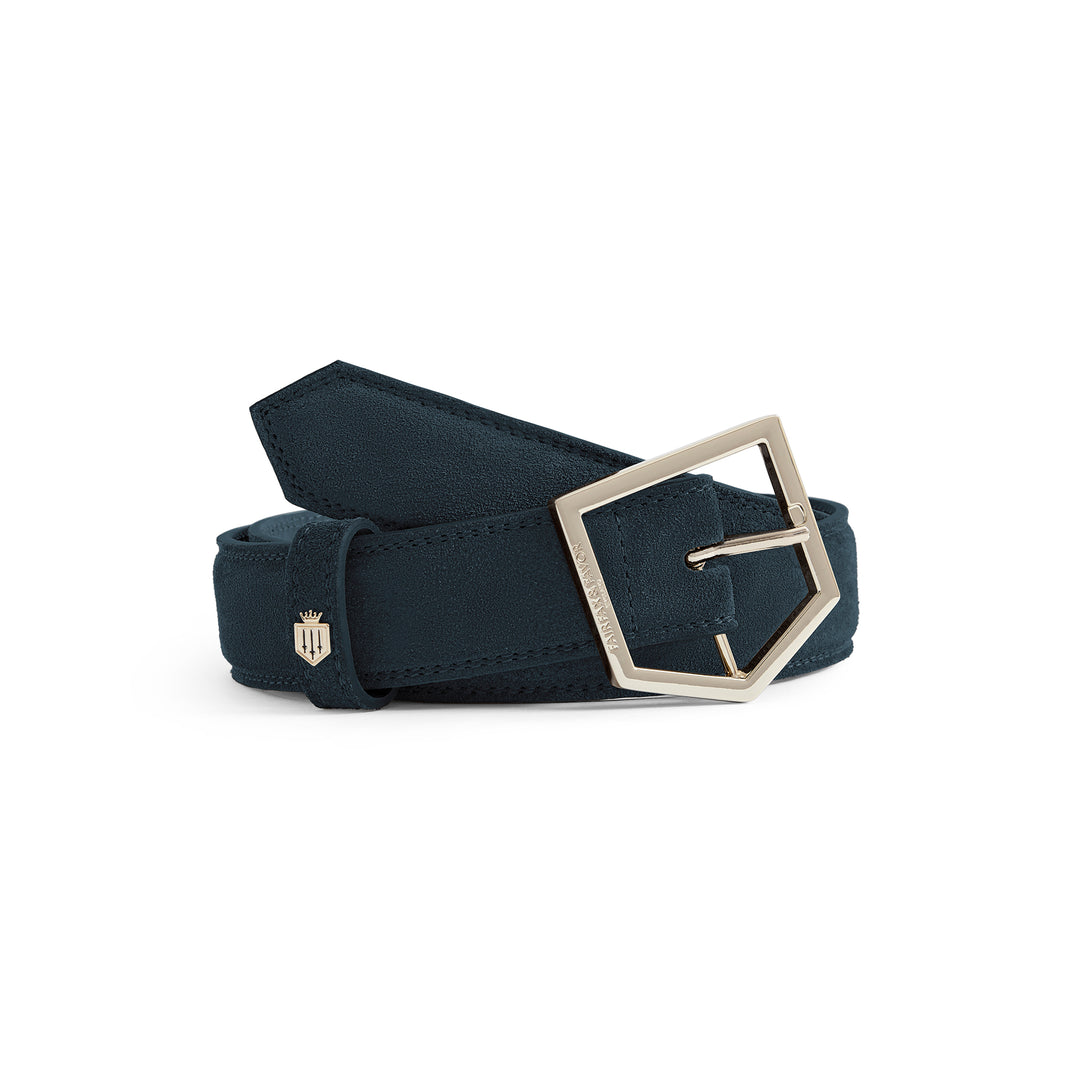 Fairfax & Favor Ladies Felbrigg Belt - Teal Suede