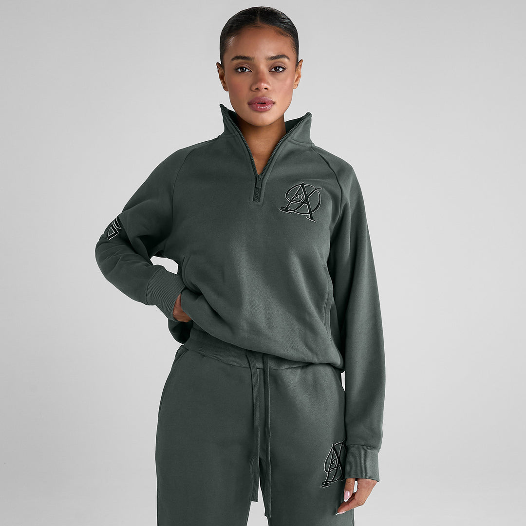 Aztec Diamond Ladies Sporting Goods Half Zip Sweater