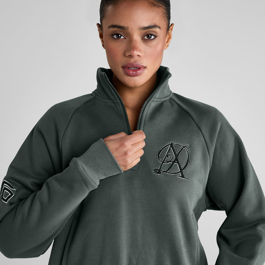 Aztec Diamond Ladies Sporting Goods Half Zip Sweater
