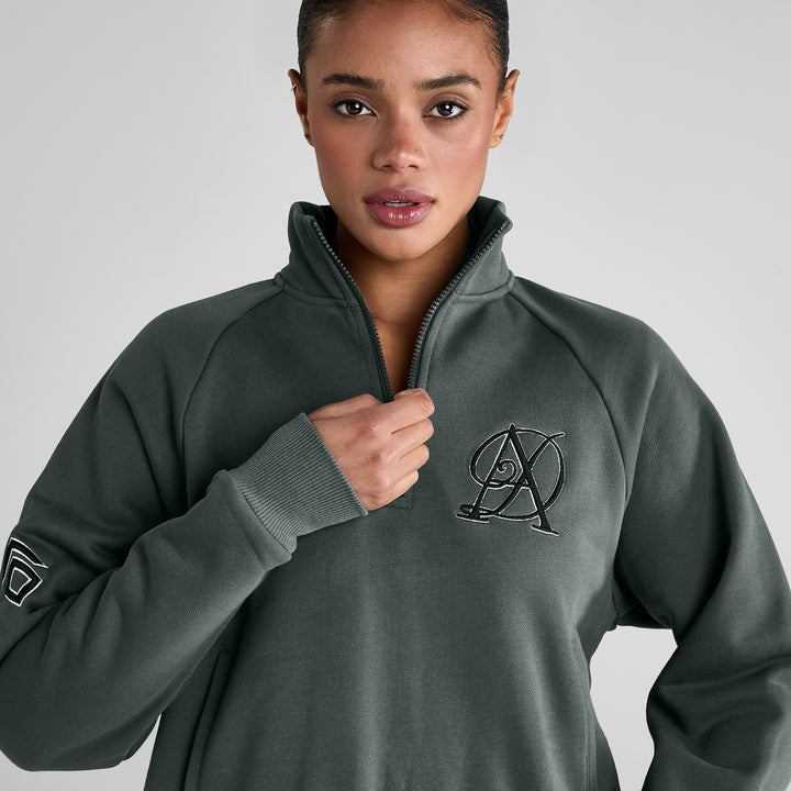 Aztec Diamond Ladies Sporting Goods Half Zip Sweater
