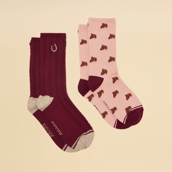 Joules Ladies Everyday Two Pack Socks