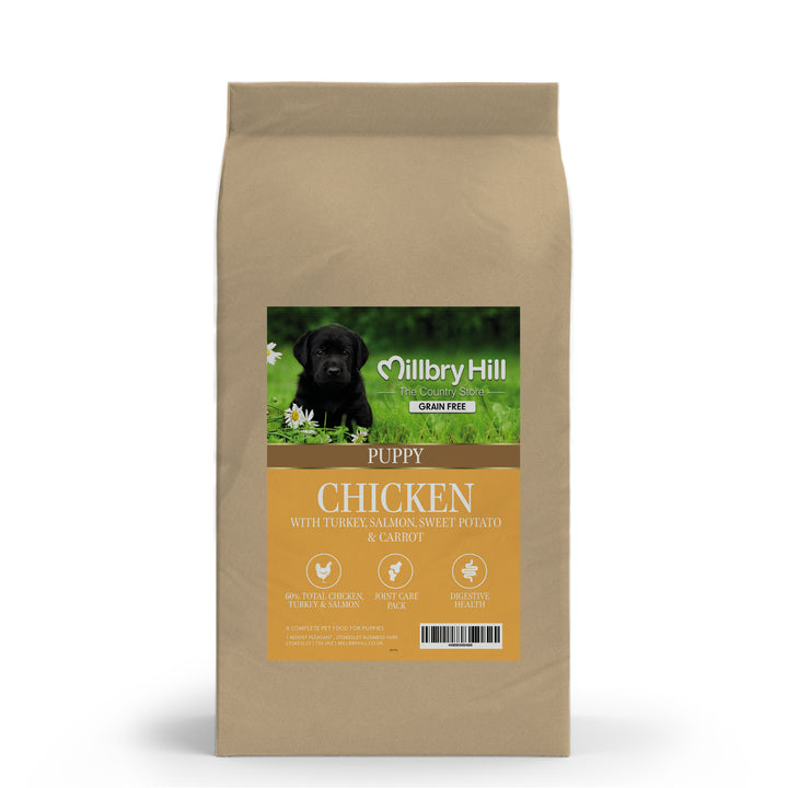 Millbry Hill Grain Free Puppy Food with Chicken Sweet Potato & Carrot 2kg