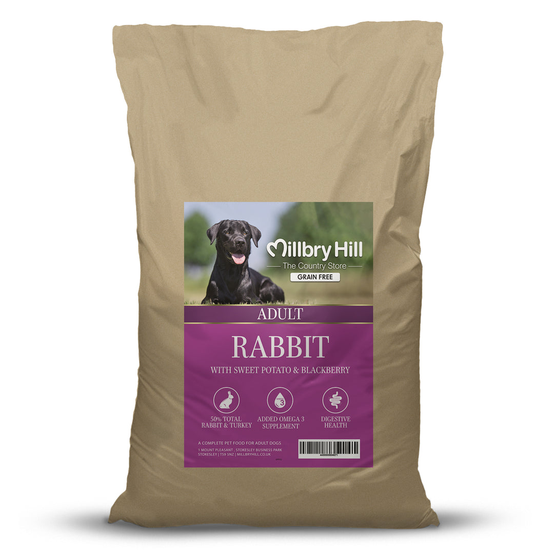 Millbry Hill Grain Free Adult Dog Food with Rabbit, Sweet Potato & Blackberry 12kg