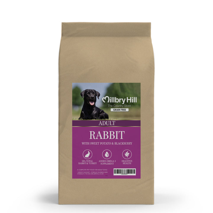 Millbry Hill Grain Free Adult Dog Food with Rabbit, Sweet Potato & Blackberry 2kg