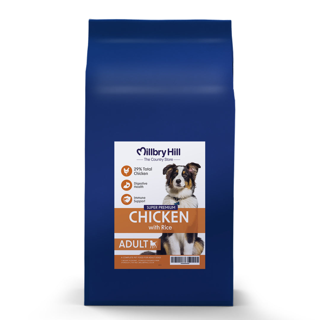 Millbry Hill Super Premium Adult Dog Food with Chicken & Rice 10kg