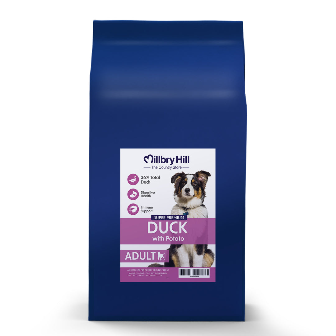 Millbry Hill Super Premium Adult Dog Food with Duck & Potato 10kg