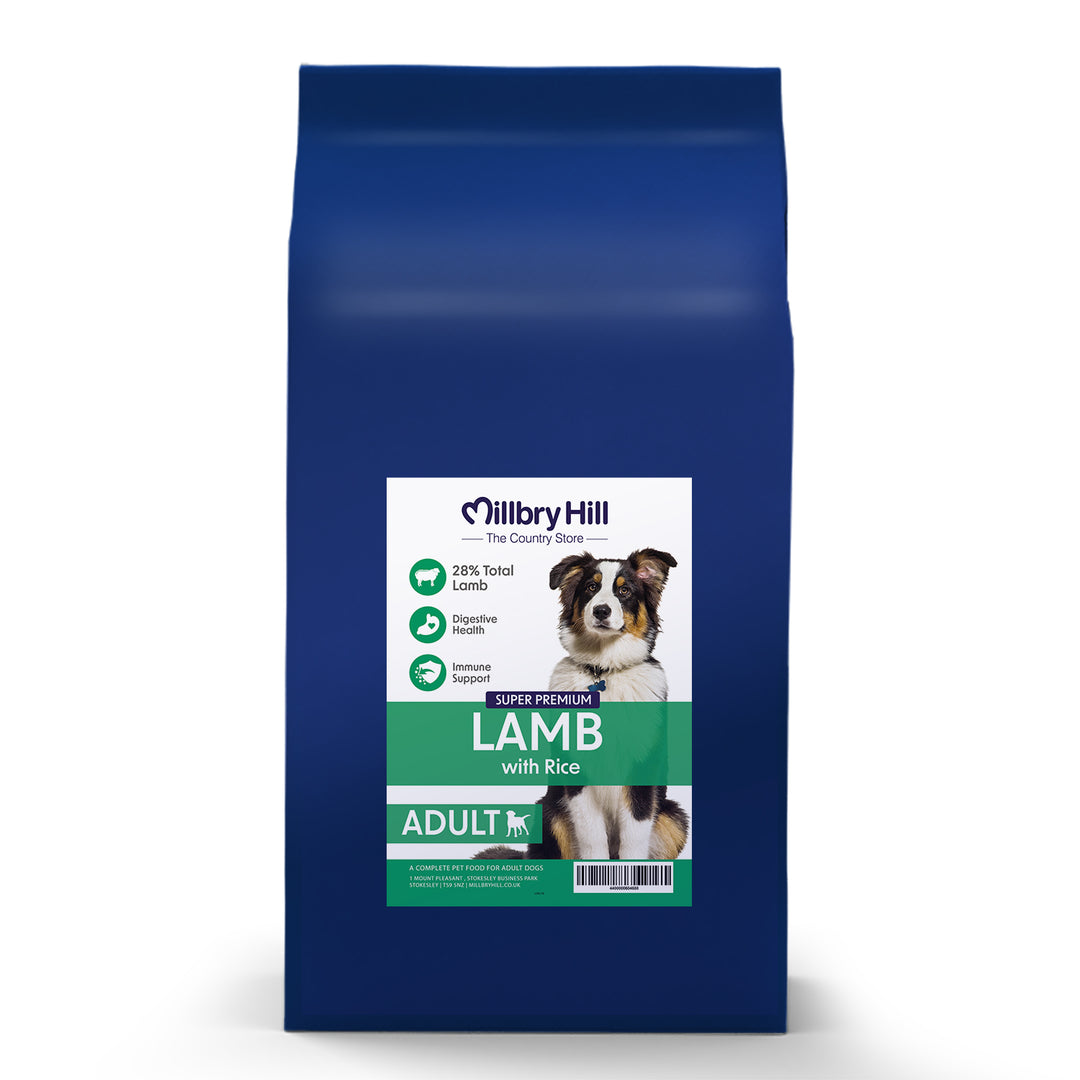 Millbry Hill Super Premium Adult Dog Food with Lamb & Rice 10kg