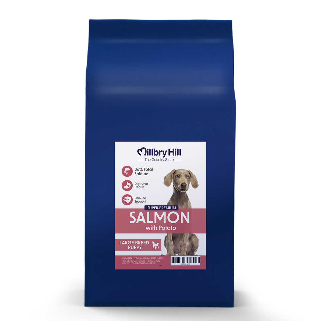 Millbry Hill Super Premium Large Breed Puppy Food with Salmon & Potato 10kg