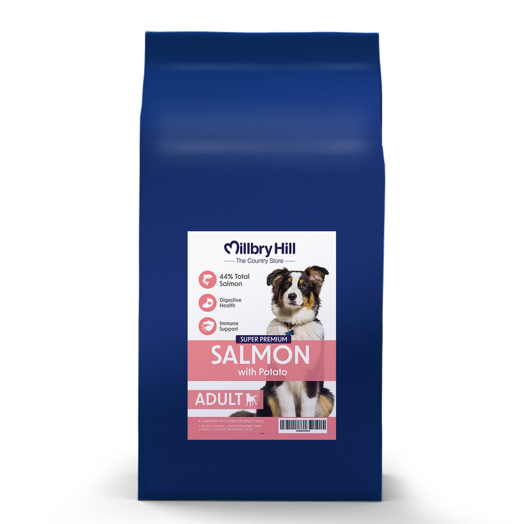 Super Premium Adult Dog Salmon Potato Dog Food Millbry Hill