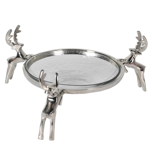Millbry Hill Triple Reindeer Glass Bowl