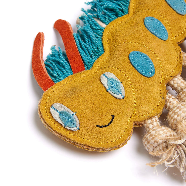 Green & Wilds Clara the Caterpillar Eco Dog Toy