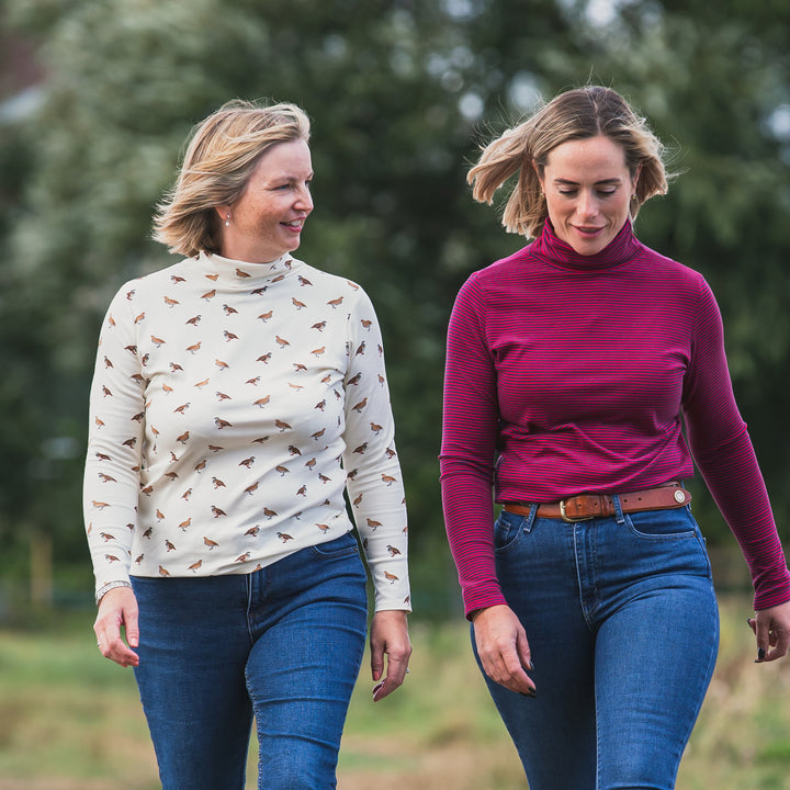 Ginger & Jardine Ladies Art Print Cosy Roll Neck