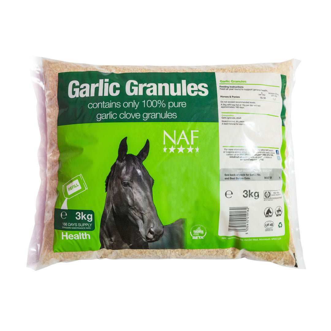 NAF Garlic Granules Supplement for Horses and Ponies Refill 3kg