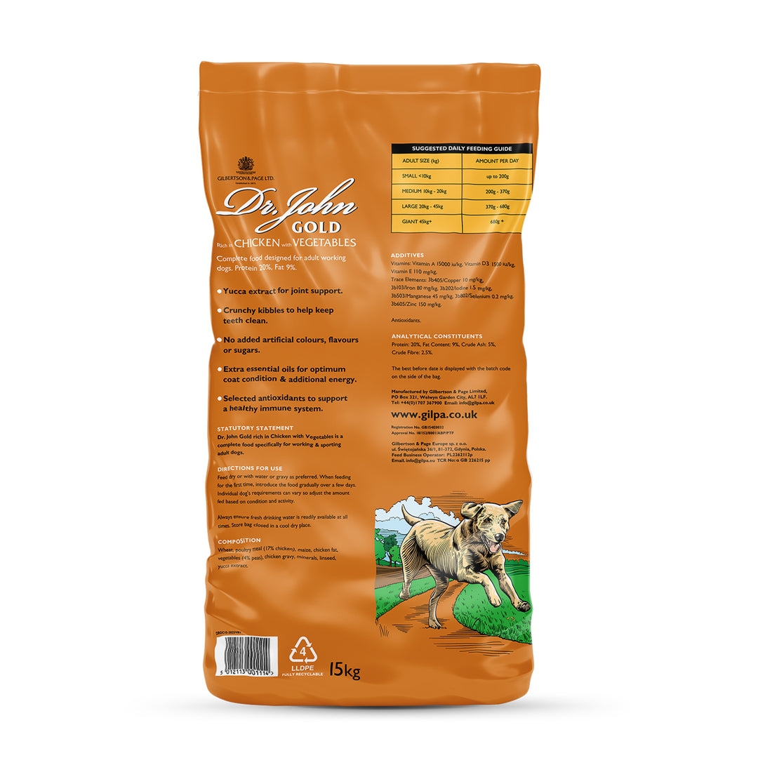 Dr John Adult Dog Gold with Chicken & Vegetables#15kg