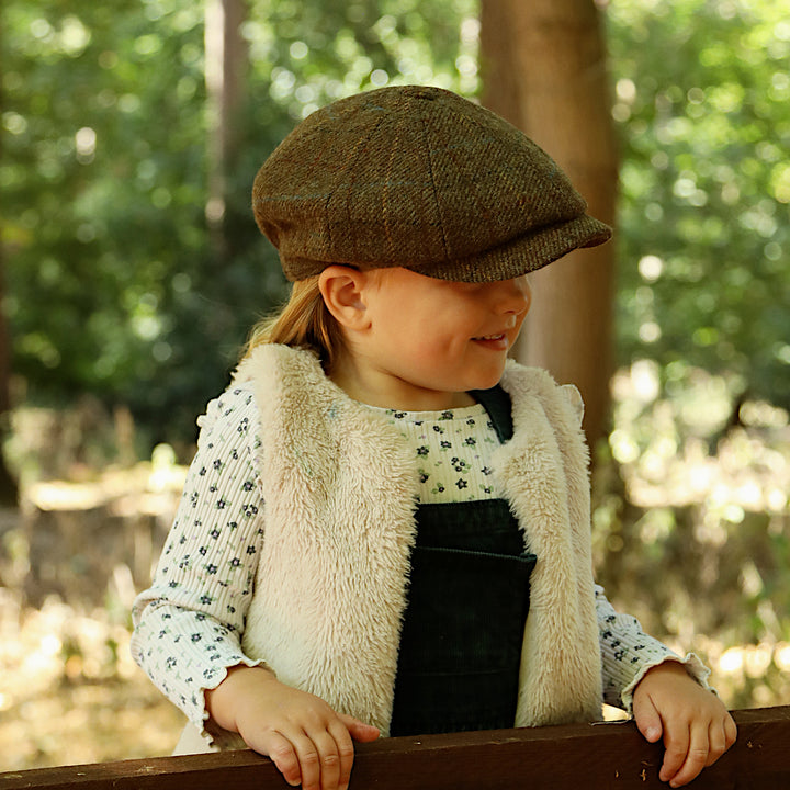 Hicks & Brown Childs Felsham Tweed Baker Boy Cap