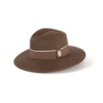 Hicks & Brown Hemley Wide Brim Fedora Chocolate Ribbon