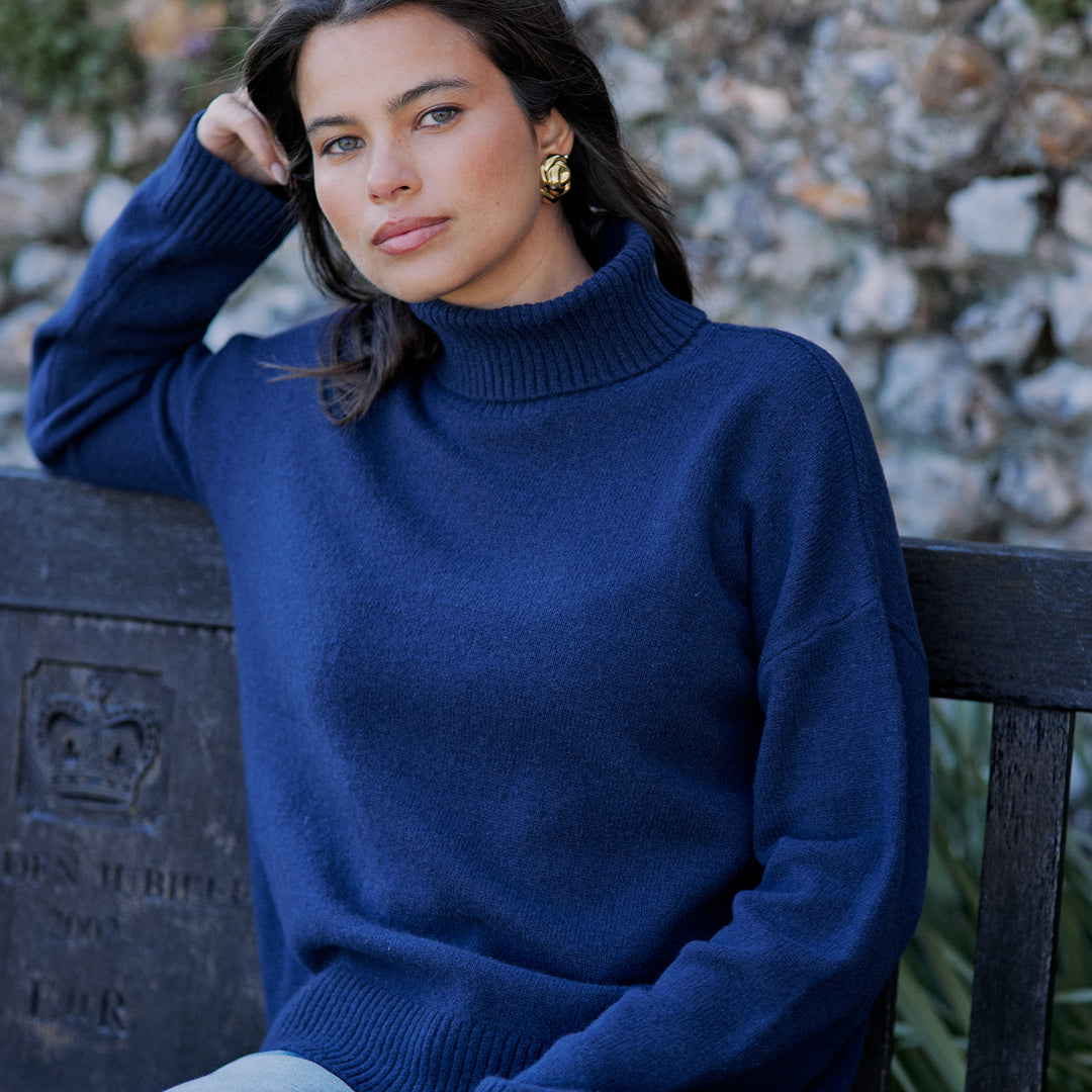 Hicks & Brown Ladies Sophia Roll Neck Jumper