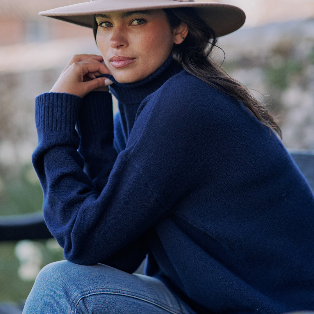 Hicks & Brown Ladies Sophia Roll Neck Jumper